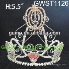 Seasonal cute pumpkin pageant custom crystal crown -GWST1126